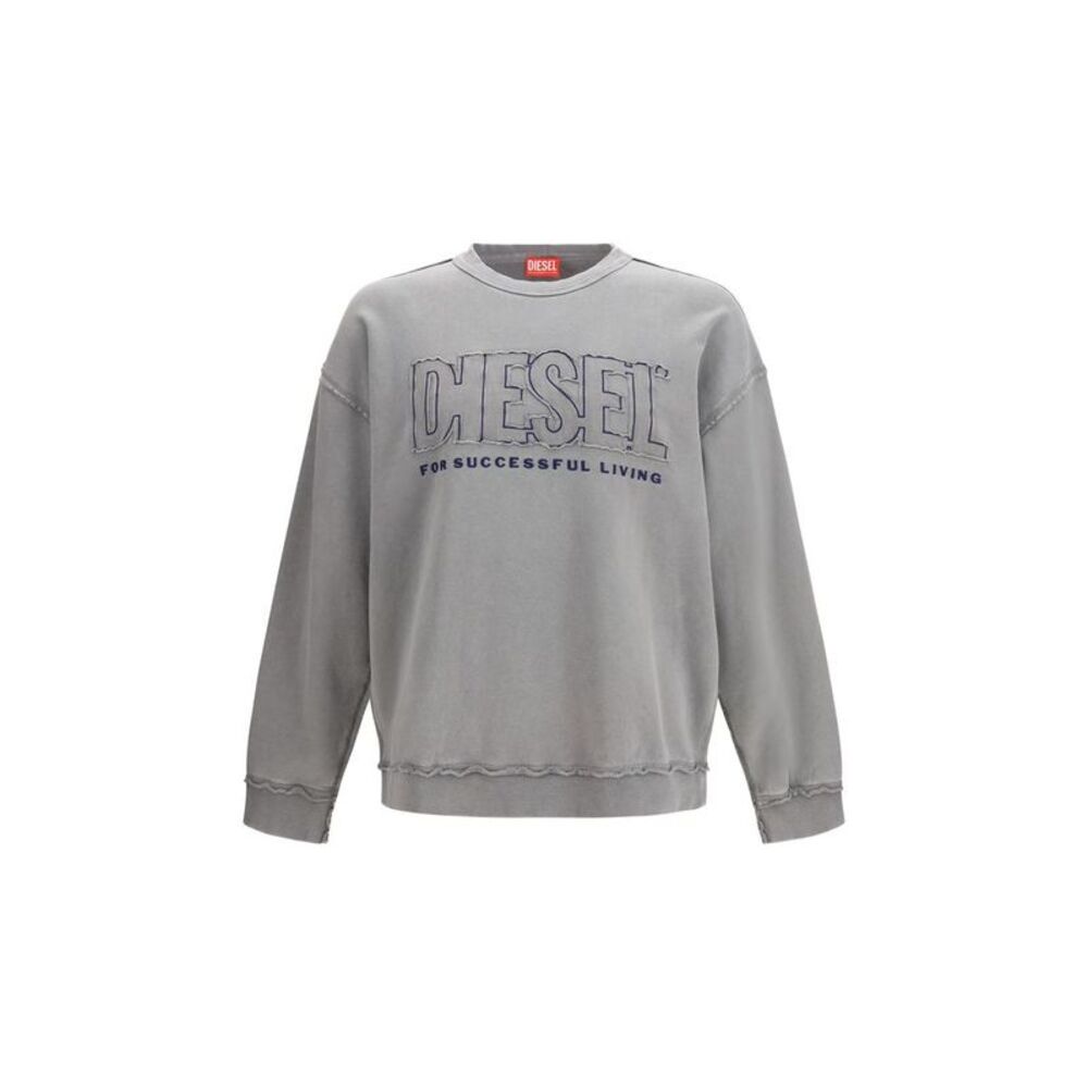 Diesel Gray Cotton Men's Sweatshirt